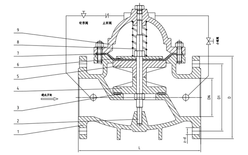 球墨铸铁缓闭式止回阀 300X-16Q（images 7）