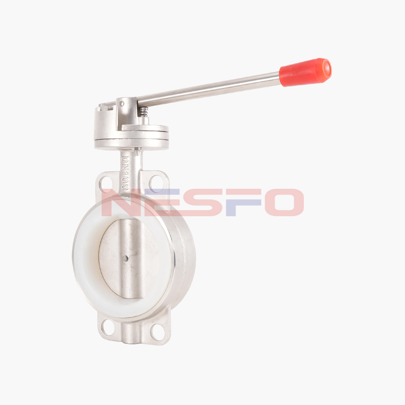 304不锈钢压杆式对夹硅胶蝶阀 D71X-10P（images 1）