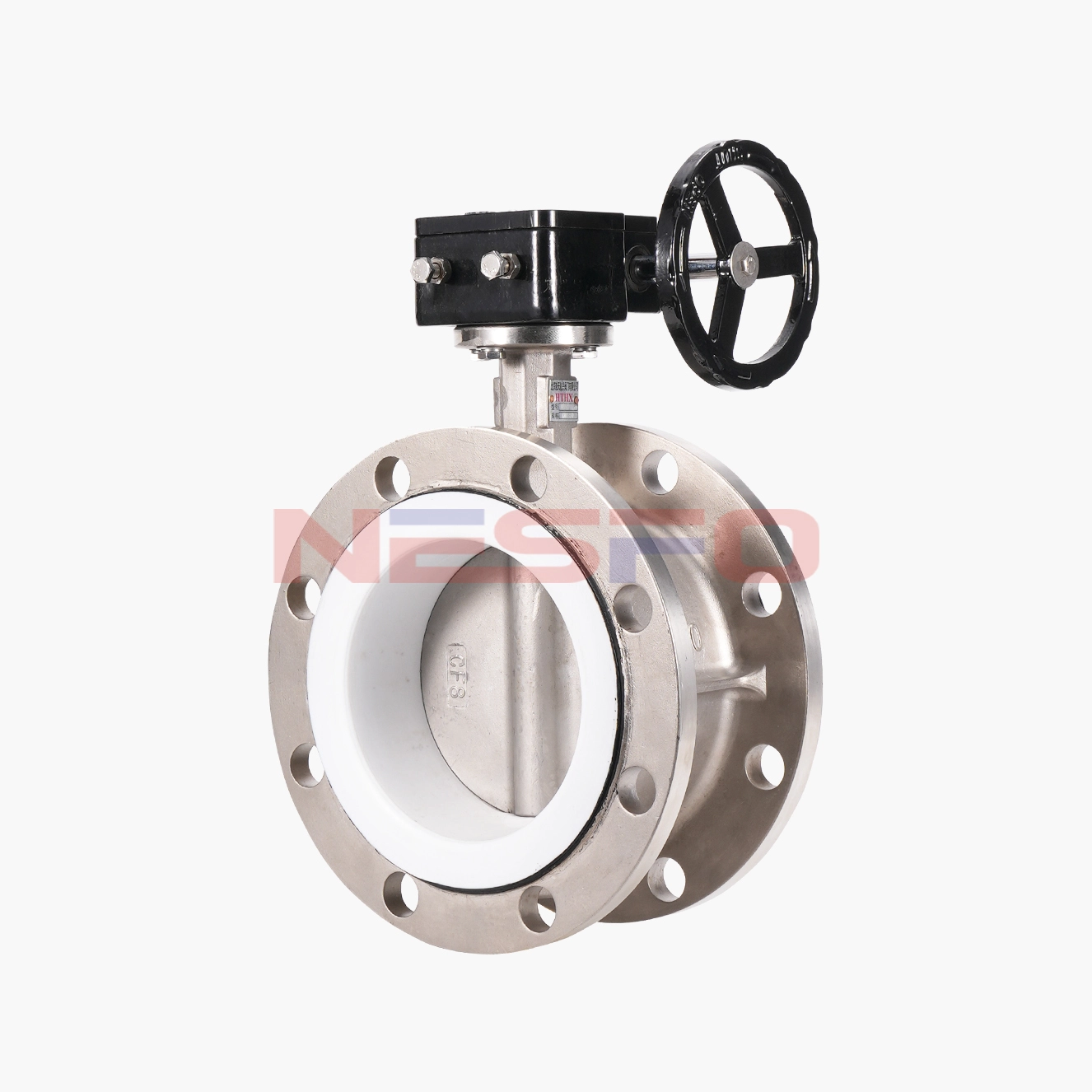 304不锈钢涡轮四氟法兰蝶阀 D341F-16P（images 1）
